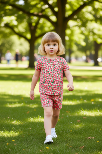 PayBuy Girls' Short Sleeve Blouse and Pleated Shorts Skirt Set Quality Stylish Comfortable Casual Daily