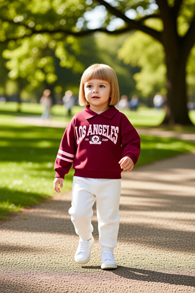 PayBuy Girls' Cotton Polo Neck Slogan Printed Oversized Knitted Bottom Top Set Quality Stylish Comfortable