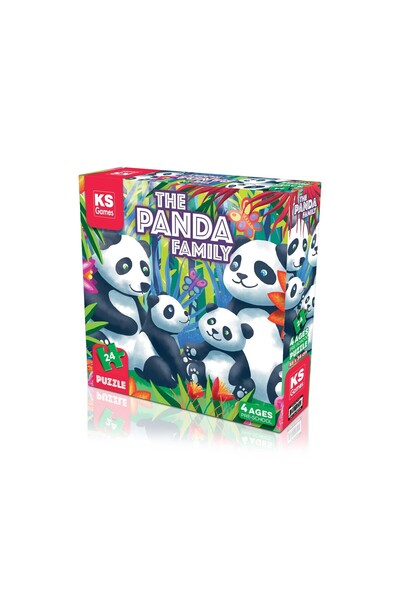 Ks Games 24 Parça Puzzle - The Panda Family