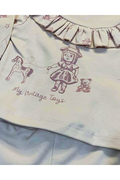 YusGos Flounce Sleeve Printed Piece Baby Girl Set