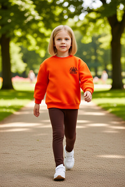 PayBuy Детски памучен топ с голям деколте и надпис и широки панталони с високо качество и стилен дизайн