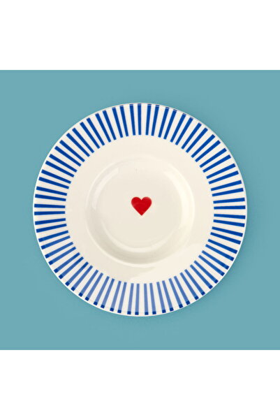 MATMEL Kitchen Bold Heart Porcelain Tea Plate - Colorful