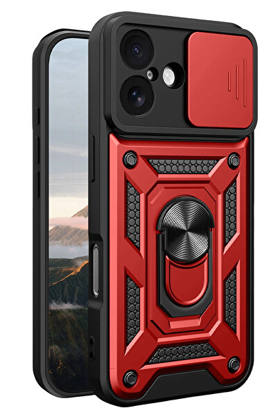 NewFace Nrzsnt Apple iPhone 17 Pars Silicone with Lens Ring (210437) - Red