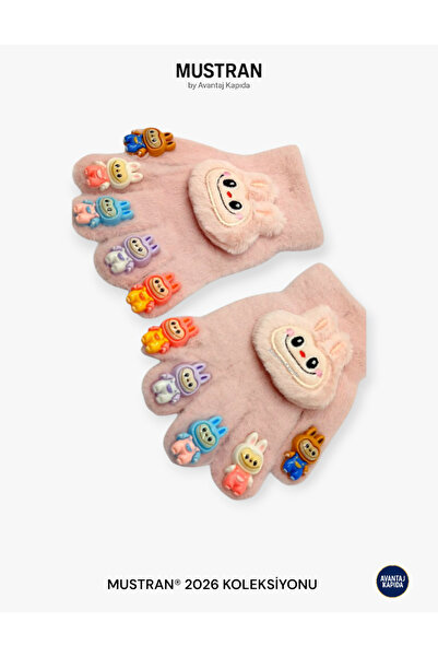 Mustran Mănuși de tricotat de pluș cu personaj figuri pentru copii |   4-12 a...