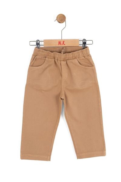 nk kids Boy's 1-4 Years Old Elastic Waist Canvas Trousers Camel