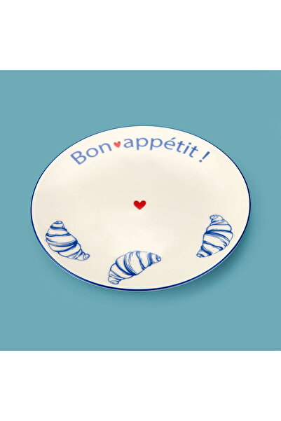 MATMEL Kitchen Croissant Porcelain Dessert Plate - 19 cm
