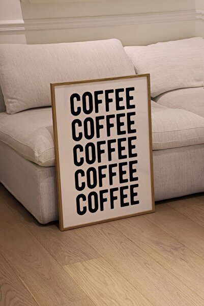 Esci Design Framed Coffee Corner Painting - Kitchen Painting - Kitchen Wall Art - Trend Painting - Kahve1003