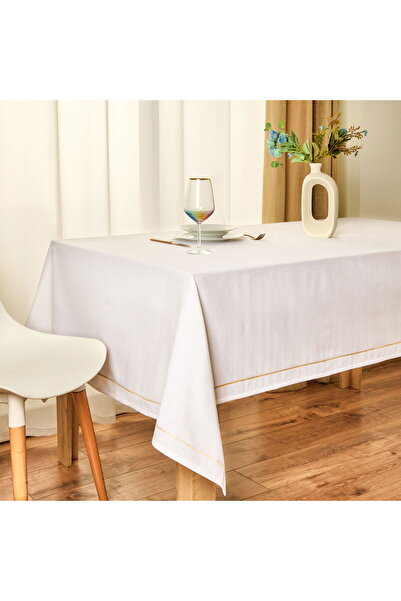 MATMEL Soft Stripe Tablecloth - Ecru - 150X220 cm