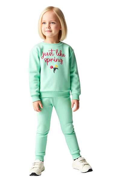 PayBuy Girl's Printed Regular Knitted Two-Piece Set Comfort and Style in One Quality Stylish Comfortable