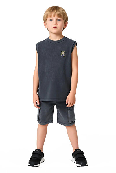 PayBuy Boys' Cotton Tank Top and Cargo Shorts Set Comfortable Casual Wear Quality Stylish Comfortable