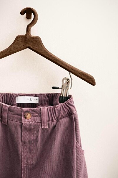 Magu Çocuk Pamuklu Oversize Pantolon – Rahat Kesim Lastikli Paça Tasarım