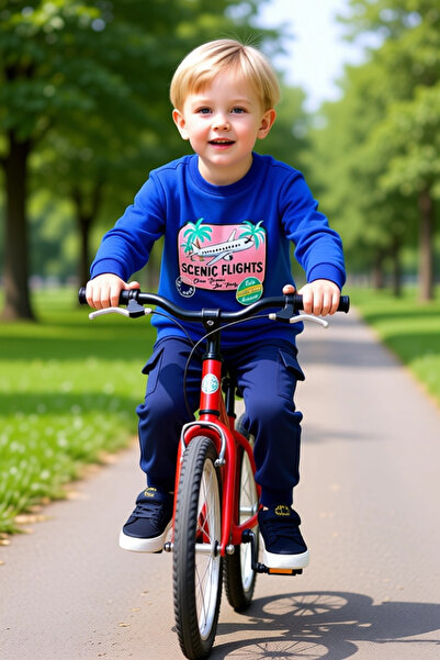 PayBuy Bumbac tematic de călătorie pentru băieți din material subțire seturi Avion și palmier cu imprimeu Calitate elegantă și confortabilă