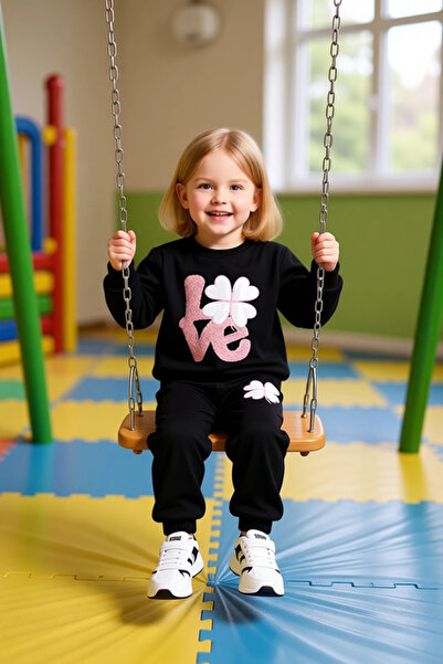PayBuy Girl's Top and Bottom Cute Teddy Bear Printed Cotton Thin Tracksuit Set Quality Stylish Comfortable