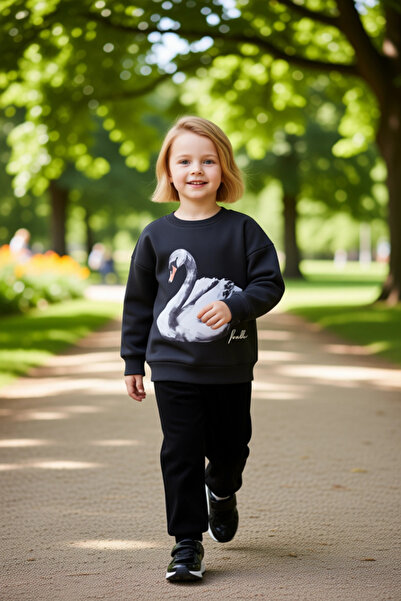 PayBuy Girl's Stylish Bird Printed Knitted Set with Fleece Backing Quality Stylish Comfortable Casual