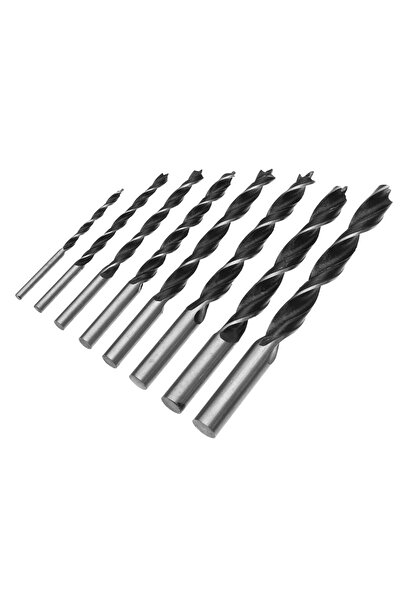 MRG Set 8 Burghie Lemn M940, Cap Plat, De la 3 mm la 10 mm