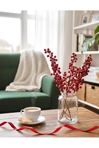 Glowdesigning Kokina çiçekli cam vazo ev dekorasyonu kaliteli cam yeni yıl hediyelik eşya