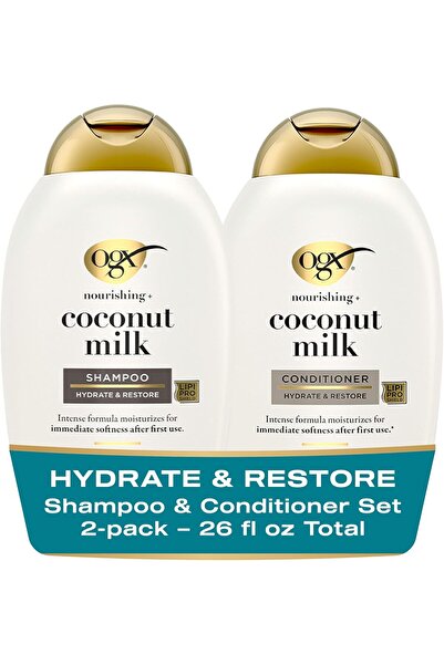 OGX Coconut Milk Set - Shampoo + Conditioner (13 oz)