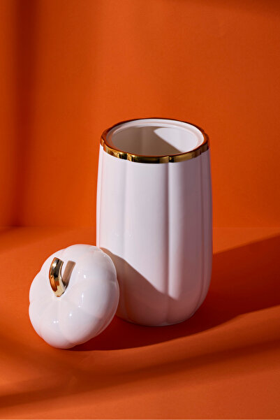 Perotti Pumpkin Porcelain XL Jar with Lid 28X13.7 cm