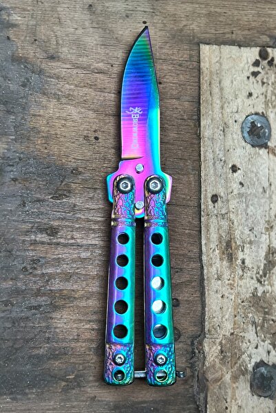 KeskinAdam41 Mini Kele.bek Çakı Gökkuşağı Renk 1ad