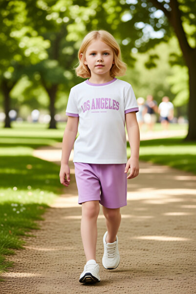 PayBuy Κοριτσίστικο 100% βαμβακερό άνετο σετ με κοντομάνικο μπλουζάκι και σορ...