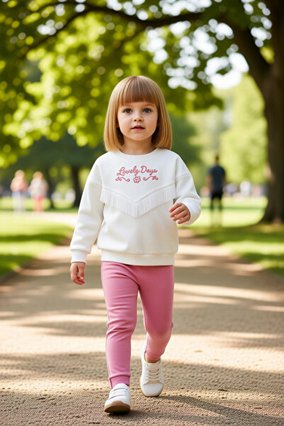 PayBuy Cotton Oversized Girls' Knitted Set Slogan Printed and Tassel Details Quality Stylish Comfortable