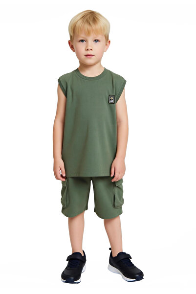PayBuy Boys' Cotton Tank Top and Cargo Shorts Set Comfortable Casual Wear Quality Stylish Comfortable