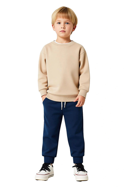 PayBuy Σετ μακρυμάνικο μπλουζάκι και φούτερ για αγόρια από βαμβάκι με τύπωμα με λαιμόκοψη, κομψό και ποιοτικό