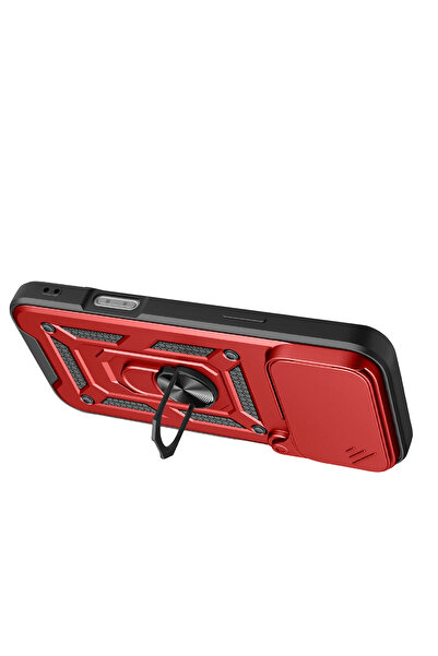 NewFace Nrzsnt Apple iPhone 17 Pro Pars Silicone with Lens Ring (210442) - Red