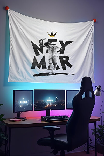 Halura Neymar Jr Futbolcu Duvar Örtüsü - Kaliteli Kumaş, Oda Dekoru Tapestry ...