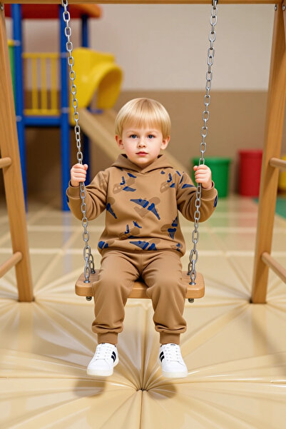 PayBuy Boy's Hooded Cotton Knitted Animal Patterned Top and Bottom Set Quality Stylish Comfortable