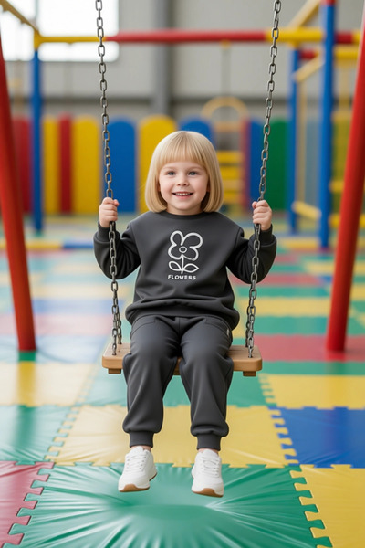 PayBuy Girls' Cotton Knitted Crew Neck Floral Printed Bottom Top Set Quality Stylish Comfortable