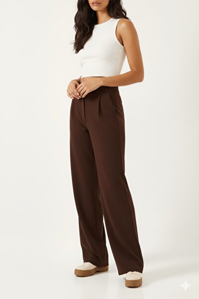 Le Touche Women's Waist Velcro Palazzo Casual Pants