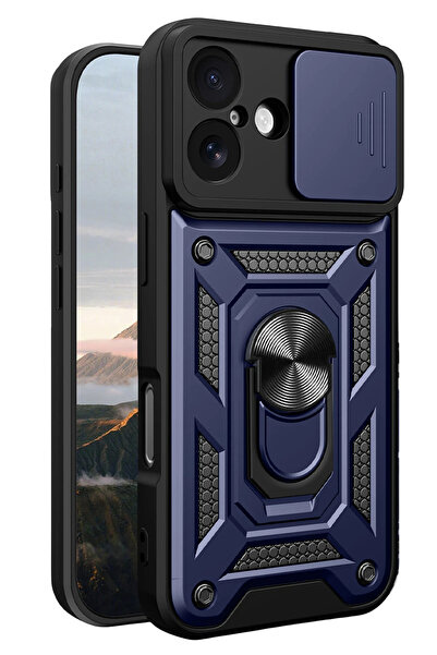 NewFace Nrzsnt Apple iPhone 17 Pars Silicone with Lens Ring (210438) - Navy Blue