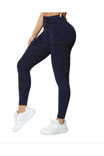 TAYOEA Colanți push-up cu talie înaltă, fără cusături, albaștri, pentru femei