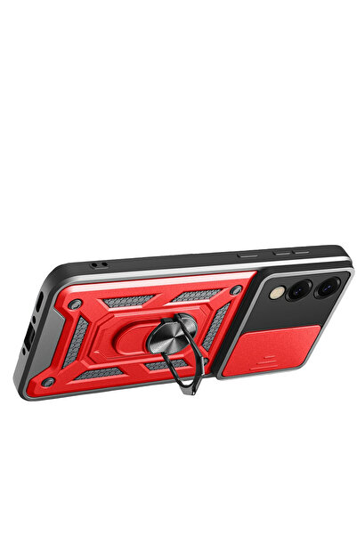 NewFace Nrzsnt Samsung Galaxy S25 Edge Pars Silicone with Lens Ring (210435) - Red