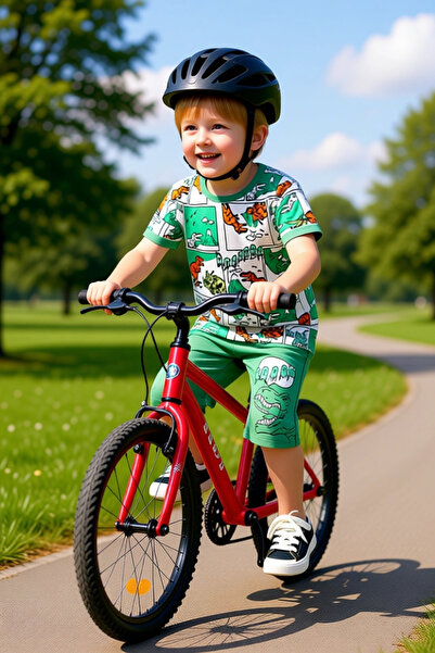 PayBuy Boys' Dinosaur-Themed Comic Printed Short-Sleeved Top and Shorts Set Quality Stylish Comfortable