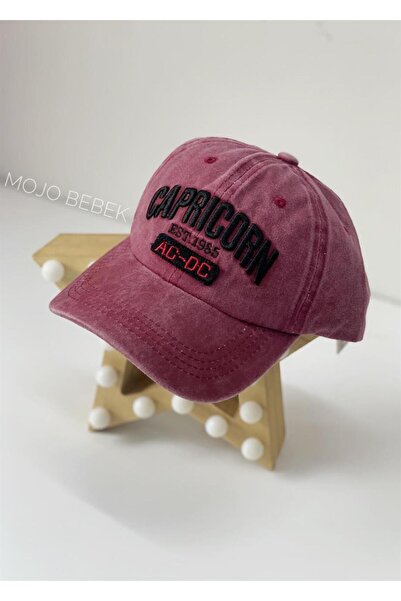 Mojo Bebek Mojo Erkek Çocuk Caprıcorn Yazılı Kasketli Şapka 136008 Bordo
