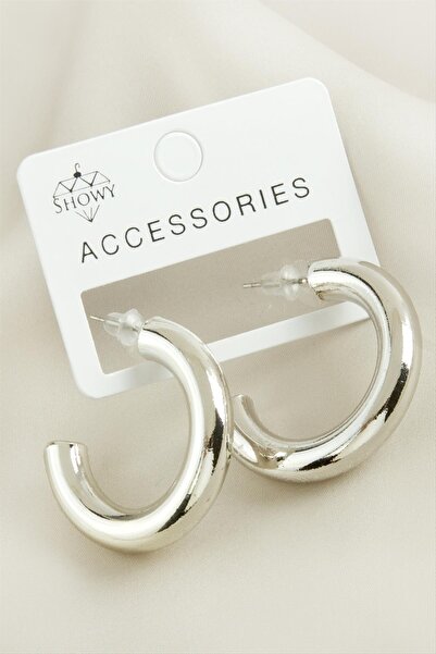 ZERO LAND Nrzsnt Boru Trend Ring Metal (213608) Earring-Silver Color