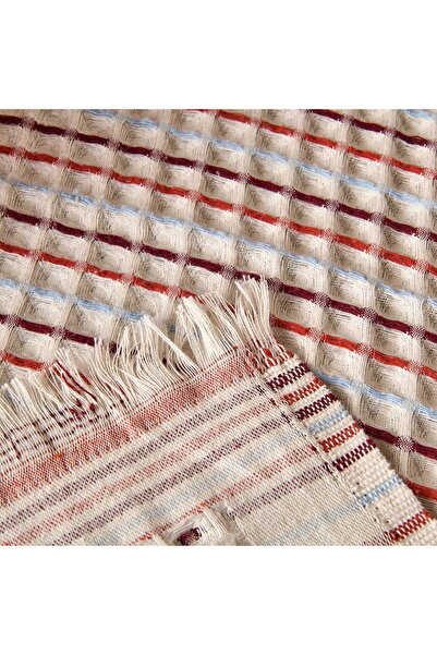 MATMEL Soft Waffle Sofa Throw - Ecru / Tile - 120X170 cm