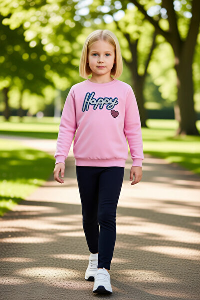 PayBuy Girl's Heart Pattern Cotton Crew Neck Long Sleeve Top and Leggings Set Quality Stylish Comfortable