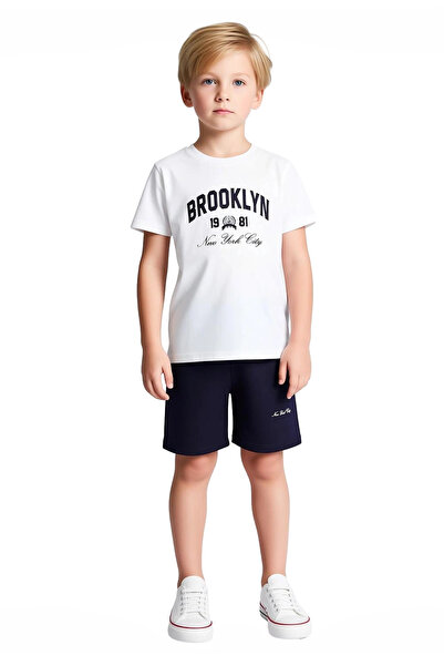 PayBuy Boy's Brooklyn Printed Cotton t Shirt and Shorts Set Quality Stylish Comfortable