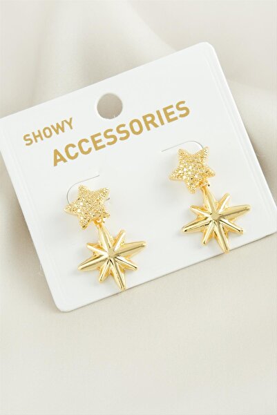 ZERO LAND Nrzsnt Star Trend Metal (213541) Earrings-Silver Color