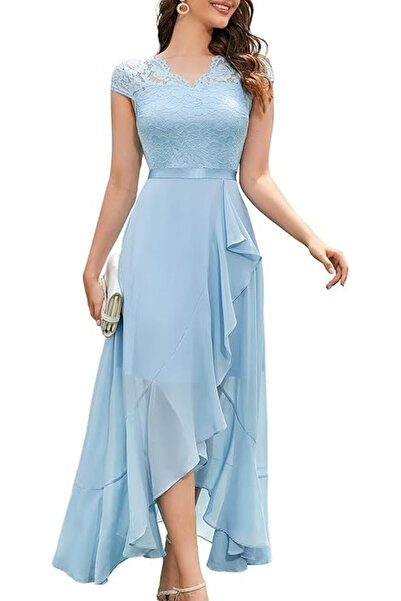 OEM Κομψό φόρεμα Bbonlinedress, μέγεθος L, νάιλον, δαντέλα και σιφόν, V-neck,...