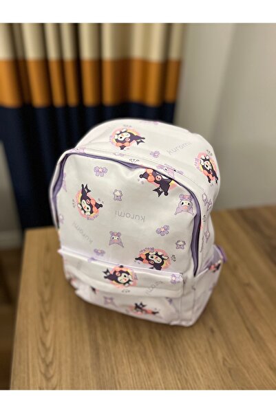 SANRIO Kuromi kız çocuk sırt çantası anaokulu çantası düz kuromi Figürlü