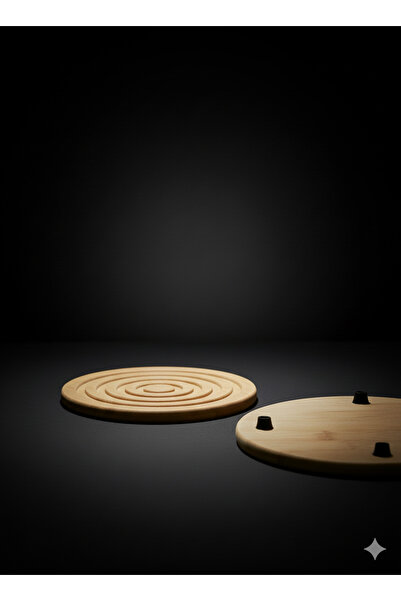 Hagen 17X17Cm Bamboo Trivet Circle Protector Pot Mat Table Protector Presentation Serving Kitchen Countertop Mat