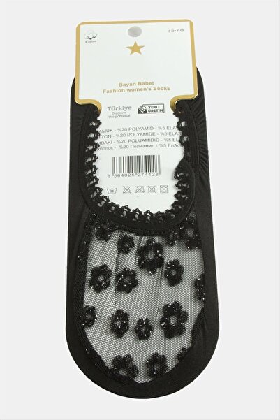 ZERO LAND Nrzsnt Floral Lace (223552) Ballerina Socks-Black