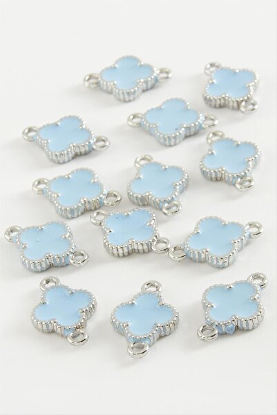ZERO LAND Nrzsnt Flower Double Handle Enamel Bracelet and Pendant Apparatus 1 (223116) Piece-Light Blue
