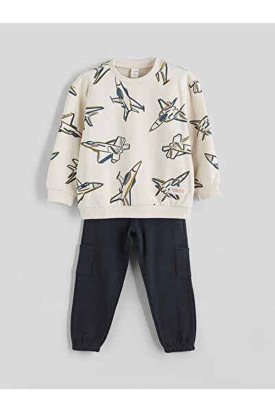 LC Waikiki Crew Neck Boy's Sweatshirt and Sweatpants