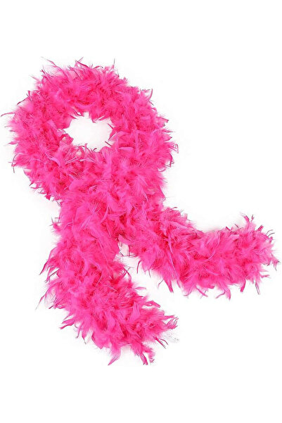 ZERO LAND Nrzsnt Fuchsia Color Fluffy Thick Otrich Boa Feather 6 cm Width 180-200 (220859) cm Length