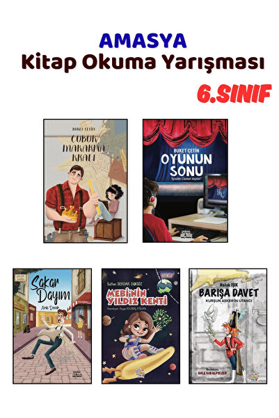 Yağmur Çocuk AMASYA Kitap Okuma Yarışması 6.Sınıf Kitapları, 5 Kitap Set, 6.S...